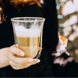 Delongi coffee cups double walled glass Double-Walled Glass Coffee cups